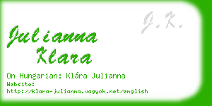 julianna klara business card